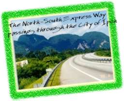 The North-South Express Way passing through the city of Ipoh
