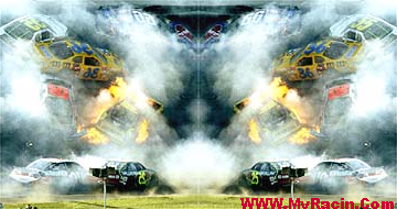 Daytona 500 Crash, 17 Feb 2002.  What a Race It Was!