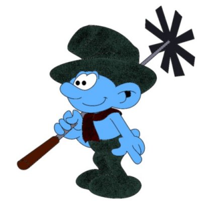 This Smurf's
going for a clean sweep