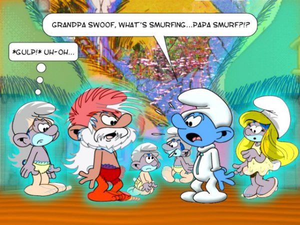 Dreamy gets a rather "rude awakening" when he sees the Swoofs he visited the second time turn back into Smurfs!