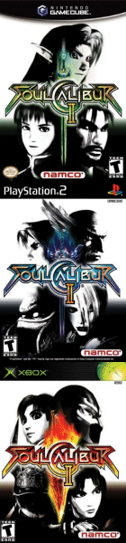 Soul Calibur 2 box designs for game systems
