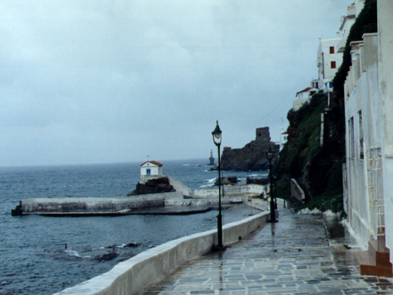 Andros The road between coast and the modern art museum