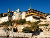 Panteleimonos Monastery south view from harbor.