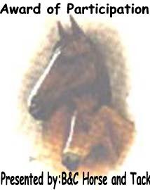 B & C Horse and Tack Participation Award!