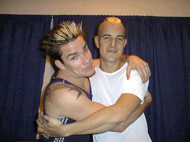 Mark McGrath and some guy from 311