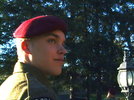 [Tommy (Brent Woods) turns for one last look at his wife. ]