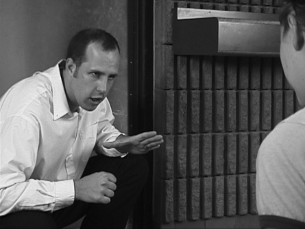 [The Man (Kris Nichols) tells the girl to back off!]