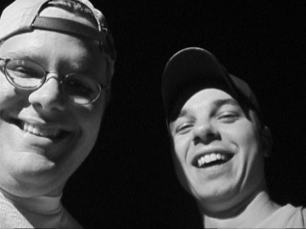 [Tim Sullivan and Erik Woods give an interview for REwind Video]