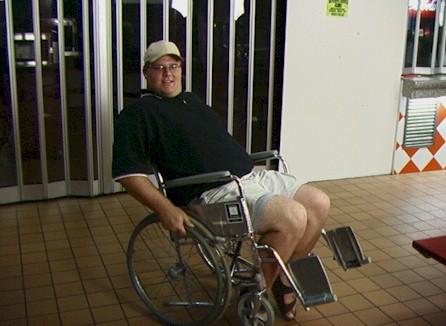 [Producer Tim Sullivan rides around in the 