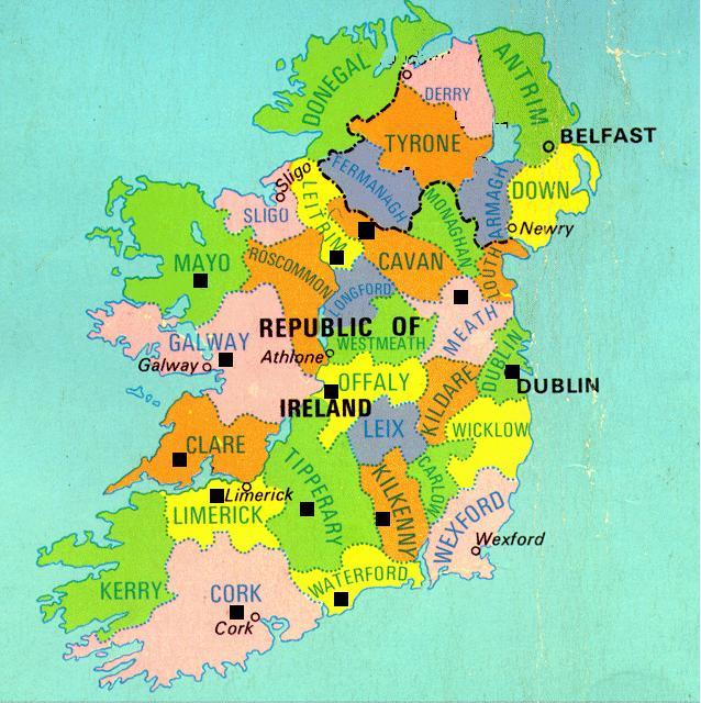 Map of Ireland