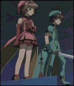 Sakura and Syaoran ready for battle