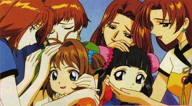 Syaoran's sisters first surrounded them...
