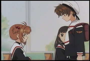Syaoran staring at Sakura angrily