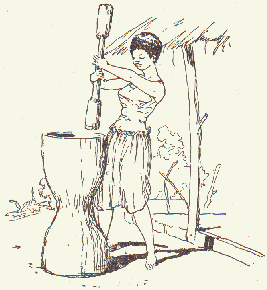 Primitivo pilón de maíz