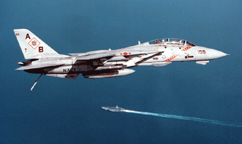 F-14 over ocean
