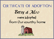 Betsy and Moo's adoption papers