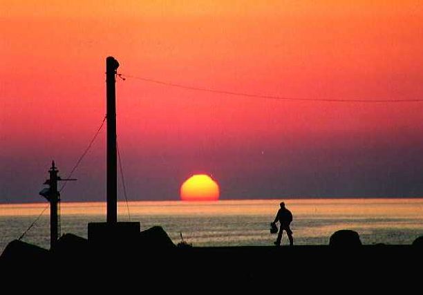Colorful sunset on Echizen
