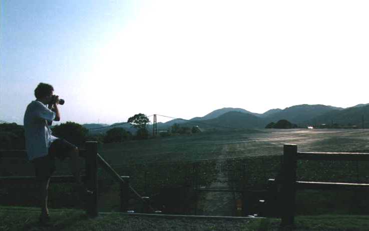 Gilles trying his new gadget