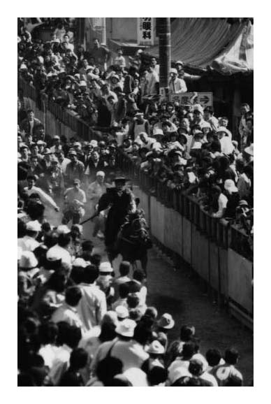 The second horse crossing up the wall