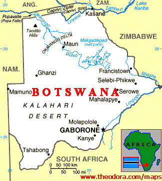 {Botswana Map}