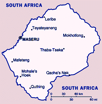 {Lesotho Map}