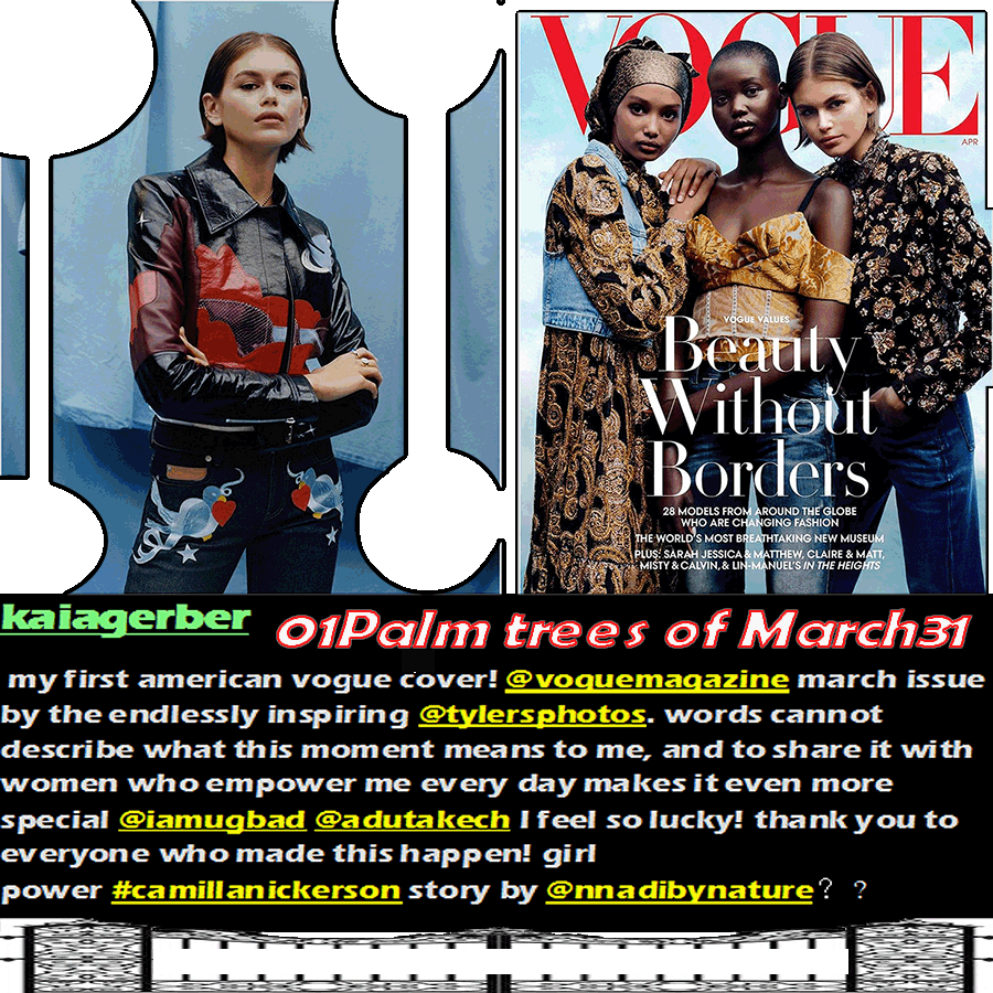 Kaia Gerber palmeras de Marzo