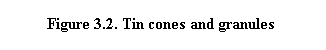 Text Box: Figure 3.2. Tin cones and granules