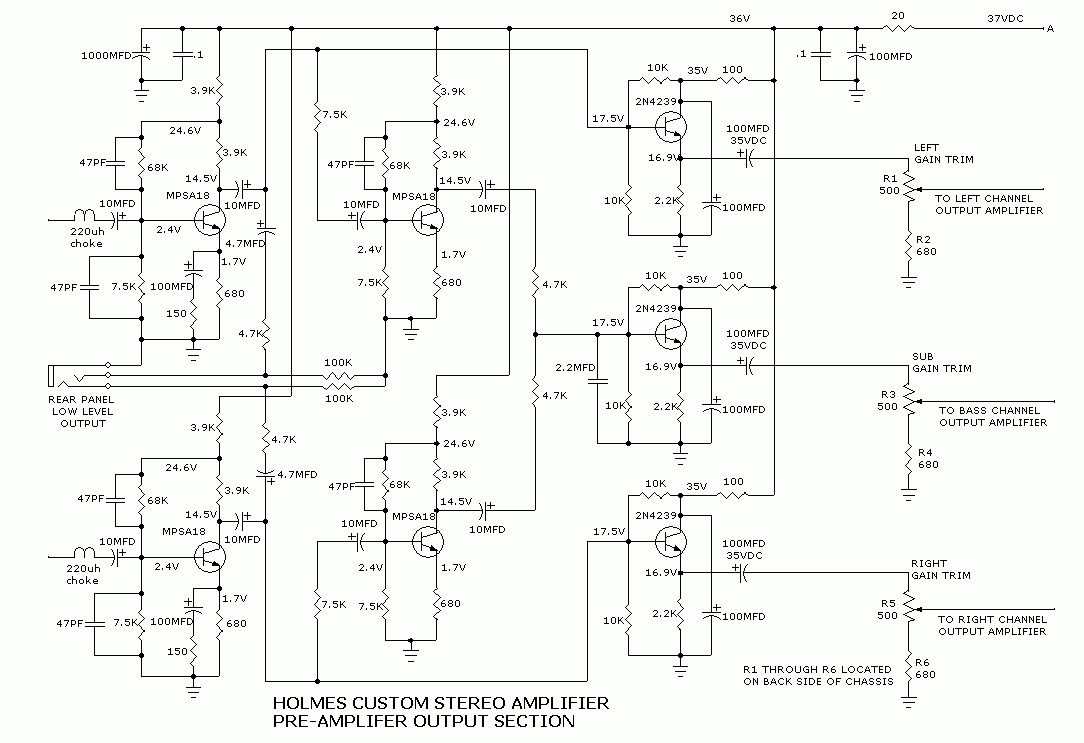 pre-amplifier output