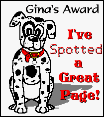 Gina's Award for HomepageExcellence!