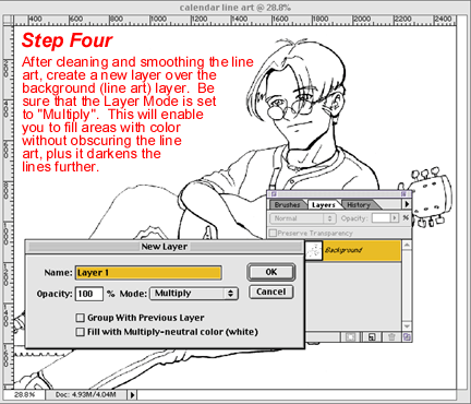 make a new layer to color in