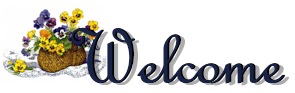 Flower Basket Welcome Sign