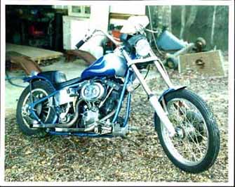 i built this bike by hand form a 76 harley