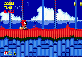 Emerald Hill Zone is a sea of red and blue
