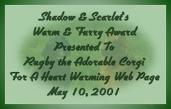 "Shadow and Scarlet" gave me the Warm and Furry Award!