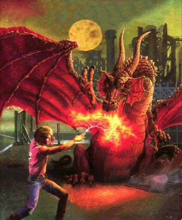 dragon in a modern city