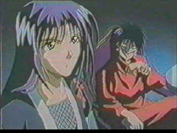 Raiha watching Fuuko fight Fujimaru