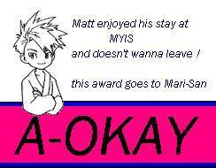 Matt will never leave here now that he's in my grasp.  Mwah ha ha!