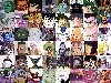 A large montage of loads of the DBZ characters and badies