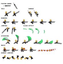 Cloud Strife Sprite Sheet