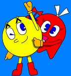 Jr. Pac-Man and Yum-Yum