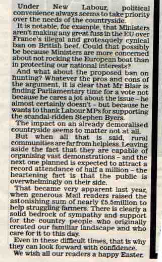 F & M Comment continued