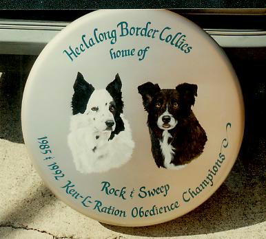 Rock and Sweep, Border Collies, Tyre Cover