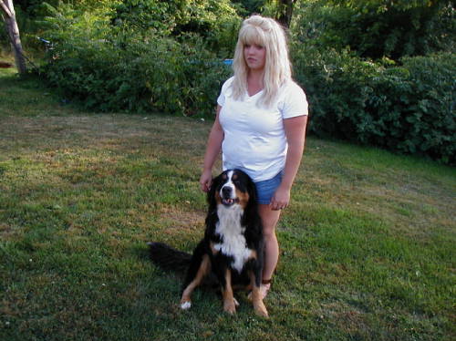 Alicia with Bernese Mountain Dog Mom, Lexie
