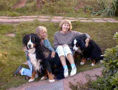 Jean and Carole with Barney and Sunny
