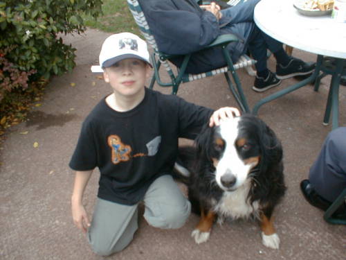 James has a new Bernese Mountain Dog Cap!