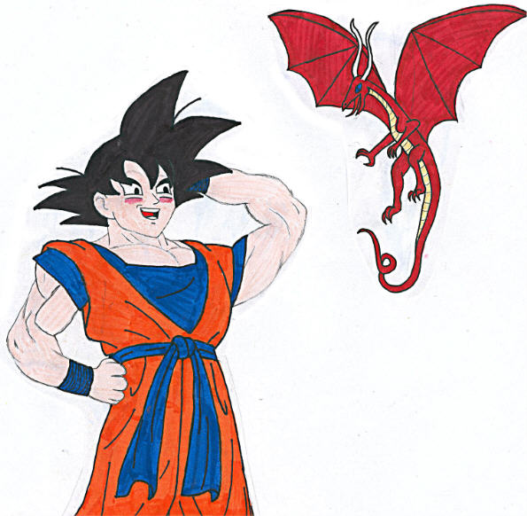 Skorch scolding Goku. Some things never change.