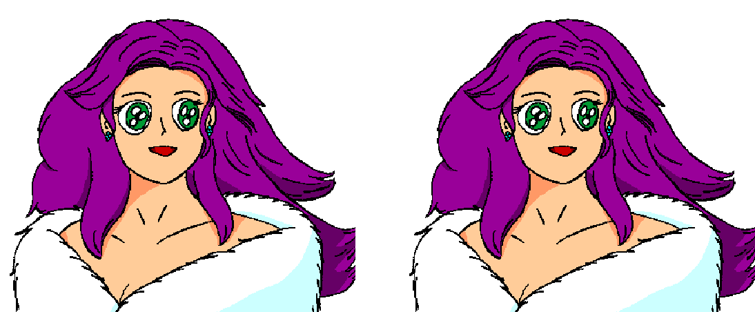 Girl in a white rabbit wrap