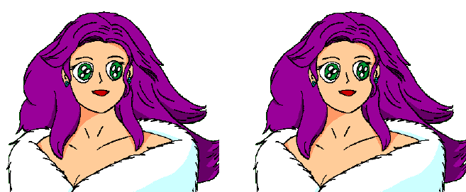 Girl in a white rabbit wrap