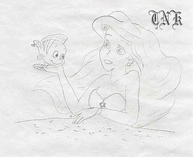 Ariel in an ermine bikini