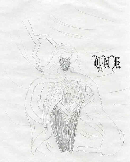 Storm in a white mink cape